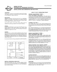 Thumbnail of document Manual - DP Double Bellows Differential Pressure Switch